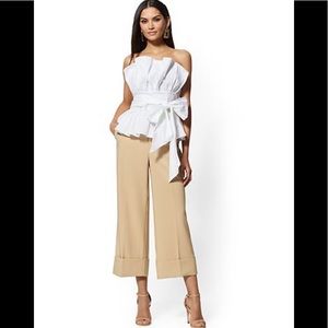 New York and company beige crop pants